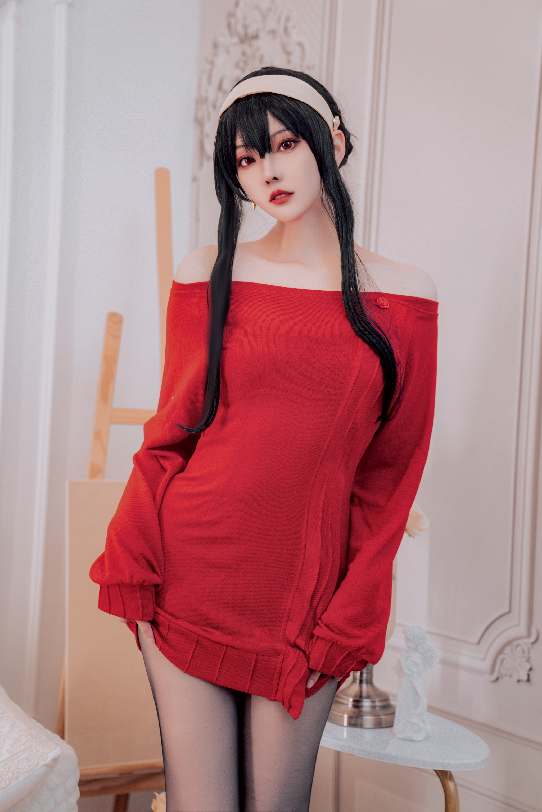 Natsuko夏夏子 – NO.007 约尔红毛衣[36P1V]-XikXak
